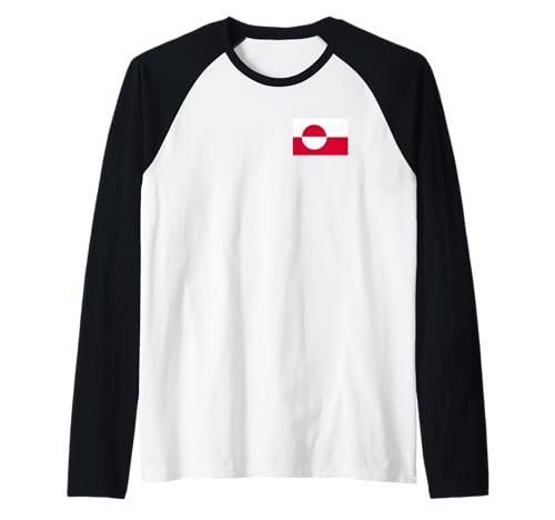 Greenlandic Flag of Greenland Raglan Baseball Tee