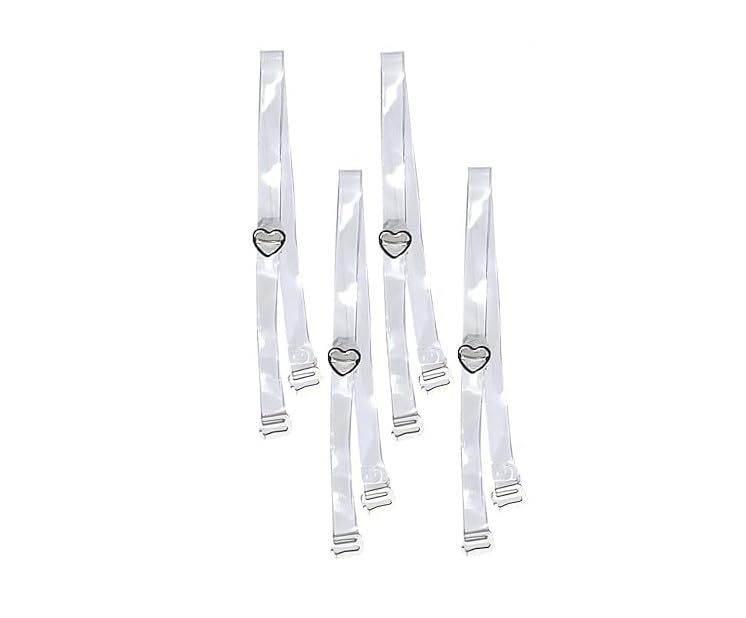 Women's Transparent Plastic Detachable Transparent Strap for Braa Plastic Latex Braa Straps, Adjustable Braa Accessories-Pack of 4 Pieces (2 Pairs)-image-40