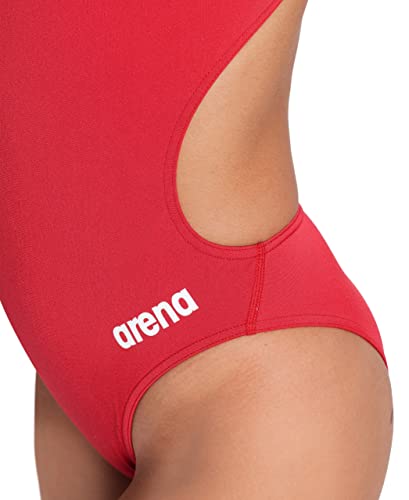 Image of Arena Women's Solid Team Swimsuit Challenge Back MaxLife Open Back Bathing Suit Athletic Swimwear