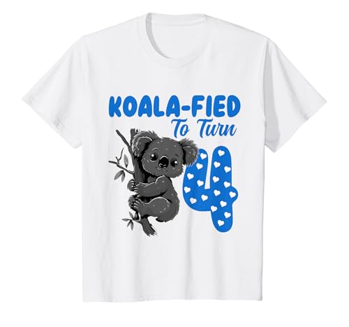 Niños Koalafied para 4º cumpleaños para cumplir 4 años niños koala Camiseta