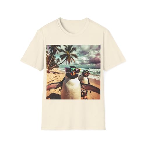 T-shirt Pingouin Drôle Idéal pour vos Vacances à la Plage et Sorties d'Été