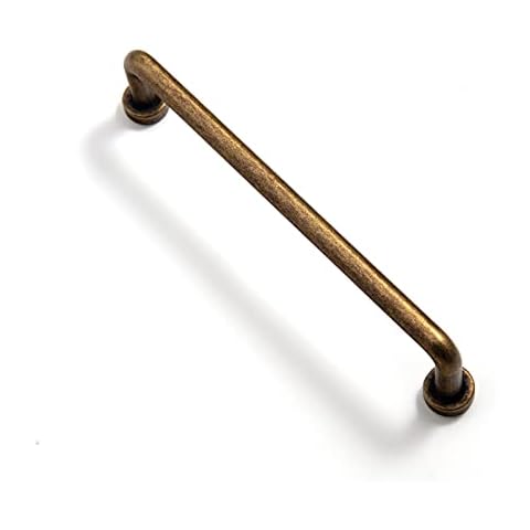 Goo-Ki 6 Pack 5'' Center to Center Antique Brass Cabinet Bar Pulls Vintage Drawer Handles Closet Classic Retro Home Kitchen Improvement Hardware Cover