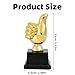 2pcs Golden Thumbs Up Trophy, 13cm/5.12in Thumb Up Trophy Engraving Funny Plastic Winner Award for Celebrations Sports Game Classroom Job Football Competition Rewards for Recognition (Square Bottom)