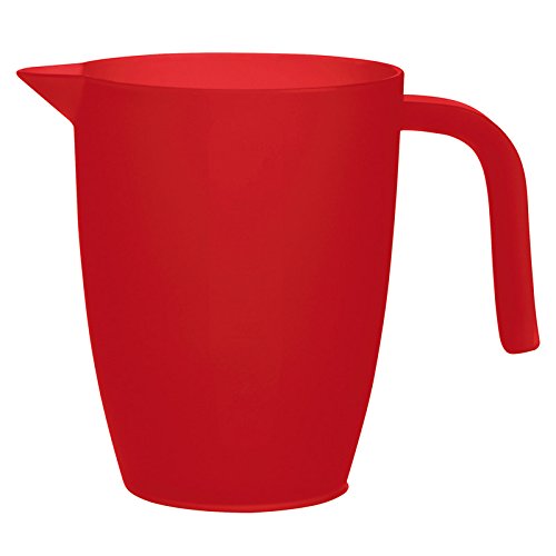 Linea Rainbow Excelsa Rainbow Caraffa Graduata, 1 Litro, Rosso