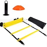 Leapiture Kit d'échelle d'agilité de Vitesse Ensemble d'entraînement d'échelle d'agili...
