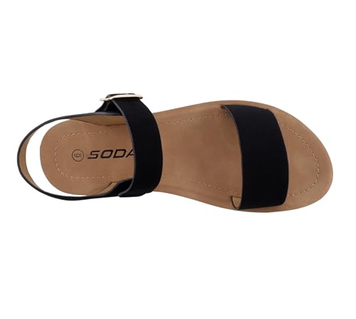 Image of Soda PLENTY ~ Women's Strappy Ankle Wrap Buckle Fashion Flat Sandals