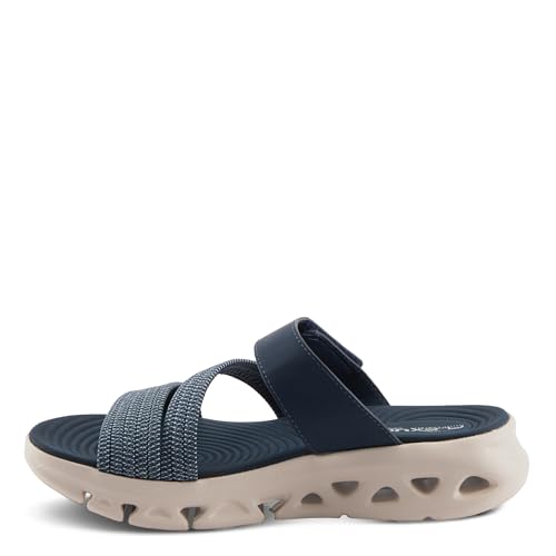 Flexus Women's GALVANESA Slides – Adjustable Hook and Loop Wedge Sandals with Anatomic Footbed and Sporty Outsole3