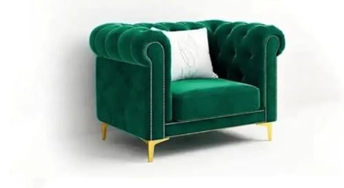 Image of Royale Hand Tufted Five (3+1+1) Seater Elegant Wooden Base Sofa in Wide Extravagant Fabric, Gives Luxurious Look for Home /Living Room /Office /Guest Room /Hotels