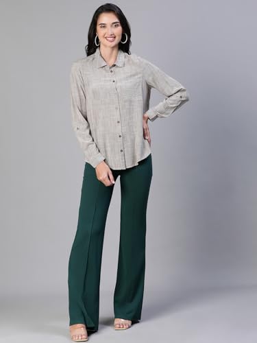 Image of oxolloxo Women's Striped Regular Fit Shirt