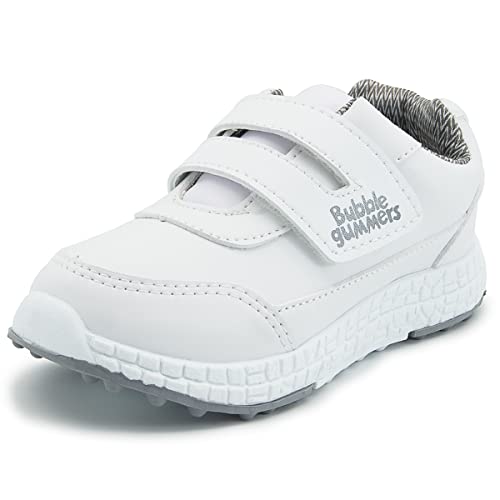 Bubble gummers Tenis Deportivo para niño Blanco Gris, Talla 16 código 89614-1