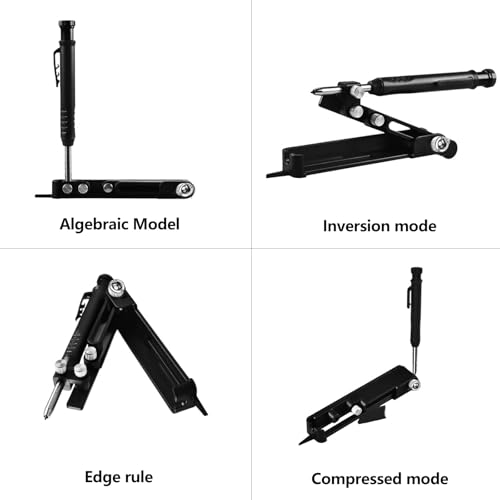 ECHOBUY Multifunktionales Anreißwerkzeug Holzbearbeitung Anreißwerkzeug mit Tieflochstift Konstruktionsbleistift DIY Anreißlehre Anreißer für Holz Metall Keramik