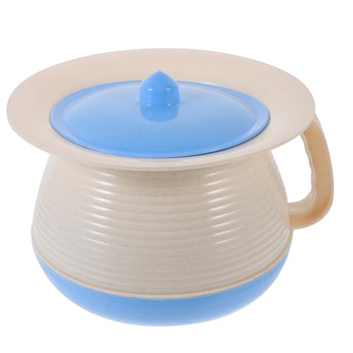 COLLBATH プラスチック製蓋付き尿バケツ 軽量コンパクト 携帯用便器 家用尿便器 高齢者 子供用にも 防臭密閉設計 表面滑らかで洗いやすい