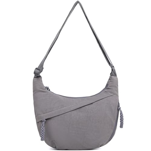 Image of Crescent Crossbody Bags for Women Nylon Travel Luna Hobo Bag Dumpling Purse