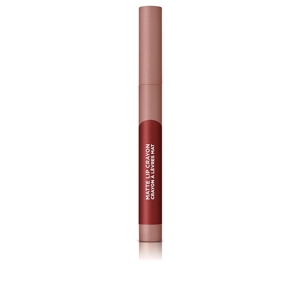 L'Oreal Paris Plum Lipstick, Infallible Very Matte Lip Crayon, Smudge Proof, Enriched with Jojoba Oil and Vitamin E, Comfortable Lasting Feel, Shade: 112 Spice of Life