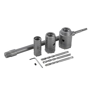 TOPWAY Core Drill Bit Set 30/40/50mm, 350mm SDS Plus Shank Hollow Concrete Wall Drill Cutter Bit, Concrete Cement Brick Masonry Tungsten Carbide Hole Saw Opener