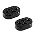 Piburth Car Exhaust Hanger, Rubber Insulator Bushing Mount, 2 Holes 0.47 Inch (12mm), Auto Muffler Shock Absorbent Bracket Mount, High-Density Tailpipe Damping Hanger, Universal Fit (2PCS-Black)