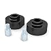 Front Leveling Kit - 2 inch Lift - 2WD Vehicles Only - Compatible with 1999-2008 Ford F250 F250 Super Duty, F350 F-350 SuperDuty, Excursion - Suspension Lower Strut Aluminum Black Spacers