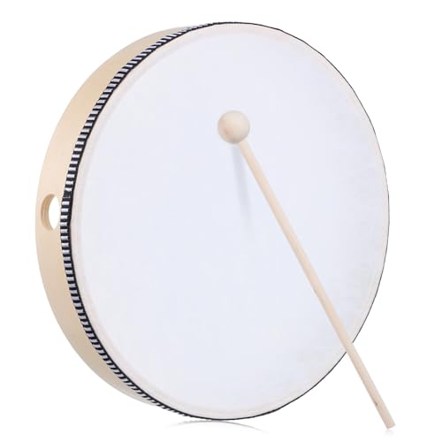 OFFSCH Handheld Frame Drum with Stick Sound Percussion Instrument for Music Lessons Performances Parties and Celebrations Easy to Learn and Portable