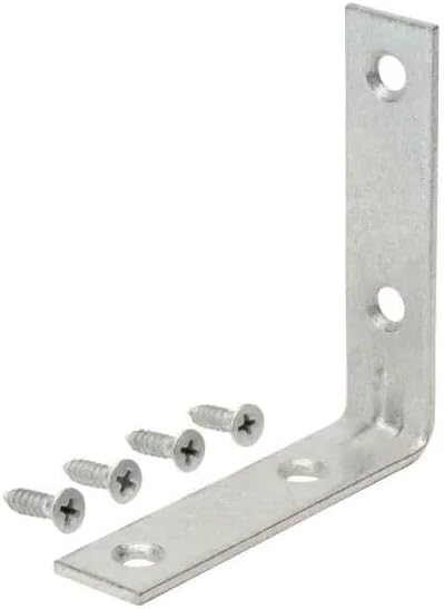 4 Pack MLK 4 inch Galvanized Steel Corner BrMLK s MLK with Screws 15270