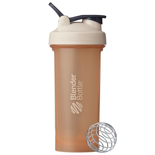 Image of BlenderBottle Classic V2 Shaker Bottle Perfect for Protein Shakes and Pre Workout, 28-oz, Full-Color Tan /Orange
