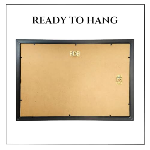 Image of ARTFUL TOY BOX - 7 Running Golden Horses Photo Frame Wall Art for Home Decor | Success, Power & Financial Growth Vastu Wall Decor for Living Room & Office | HD Glossy Print | Premium Fiber Black Frame - 12x18 Inch (30x45 cm) (Design 7)