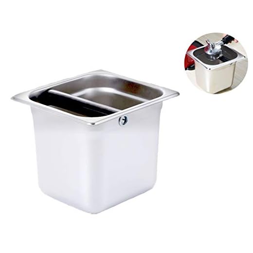 Large Espresso Knock Box, Coffee Knock Box for Espresso Coffee Grounds, 6x4.7x5.3 inch