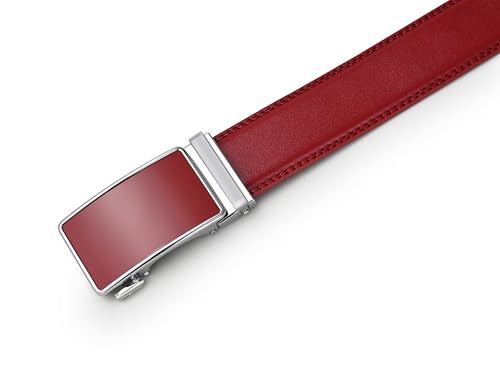 Image of Lingli Men's Belt,Ratchet Dress Belt with Automatic Buckle Brown /Black-Trim to Fit-35mm wide