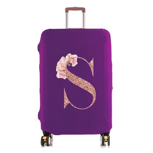 18-32 Inch Luggage Cover Suitcase Protector Travel Accessories Unlimited Rose Gold Stretch Fabric Dust Cover Trolley Case for Luggage, Travelling(8rose gold S,S)