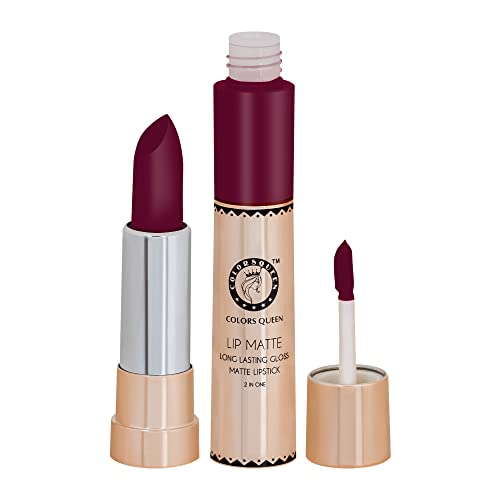 Image of Colors Queen 2 in 1 Matte Lipstick | Lip Matte | Long Lasting Gloss, Waterproof, Non Transferable Lipstick (42 - Shimmer Pink, 8g)
