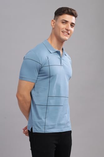 Image of ADRO Regular Fit Polo T-Shirt for Men| Printed Polo T-Shirt | Cotton Polo T Shirt