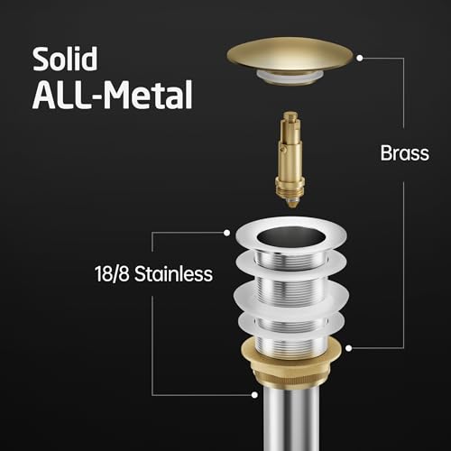 Kes VDTAZI012A Bathroom Sink Drain Without Overflow Vessel Sink Lavatory Vanity Pop Up Drain Stopper Oil Rubbed Bronze Finish thumb #1