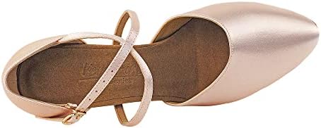 Very Fine Melody Women's Smooth Latin Ballroom Dance Shoes 2.5" Spool Heel Flesh Satin US Size 7 M | Image 2