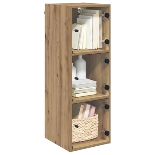 Estantería de pared para salón en roble Artisan de 35x37x102 cm 4