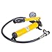 CP-180 Manual Hydraulic Pump, Portable Small Hydraulic Pump, Optional with Pressure Gauge MINGPING (Color : CP-180 Hand Pump+Pressure Meter)