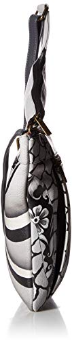 Anna by Anuschka Handpainted Women's Genuine Leather Asymmetric Slim Crossbody Bag with Zippered Pockets and Adjustable Strap3
