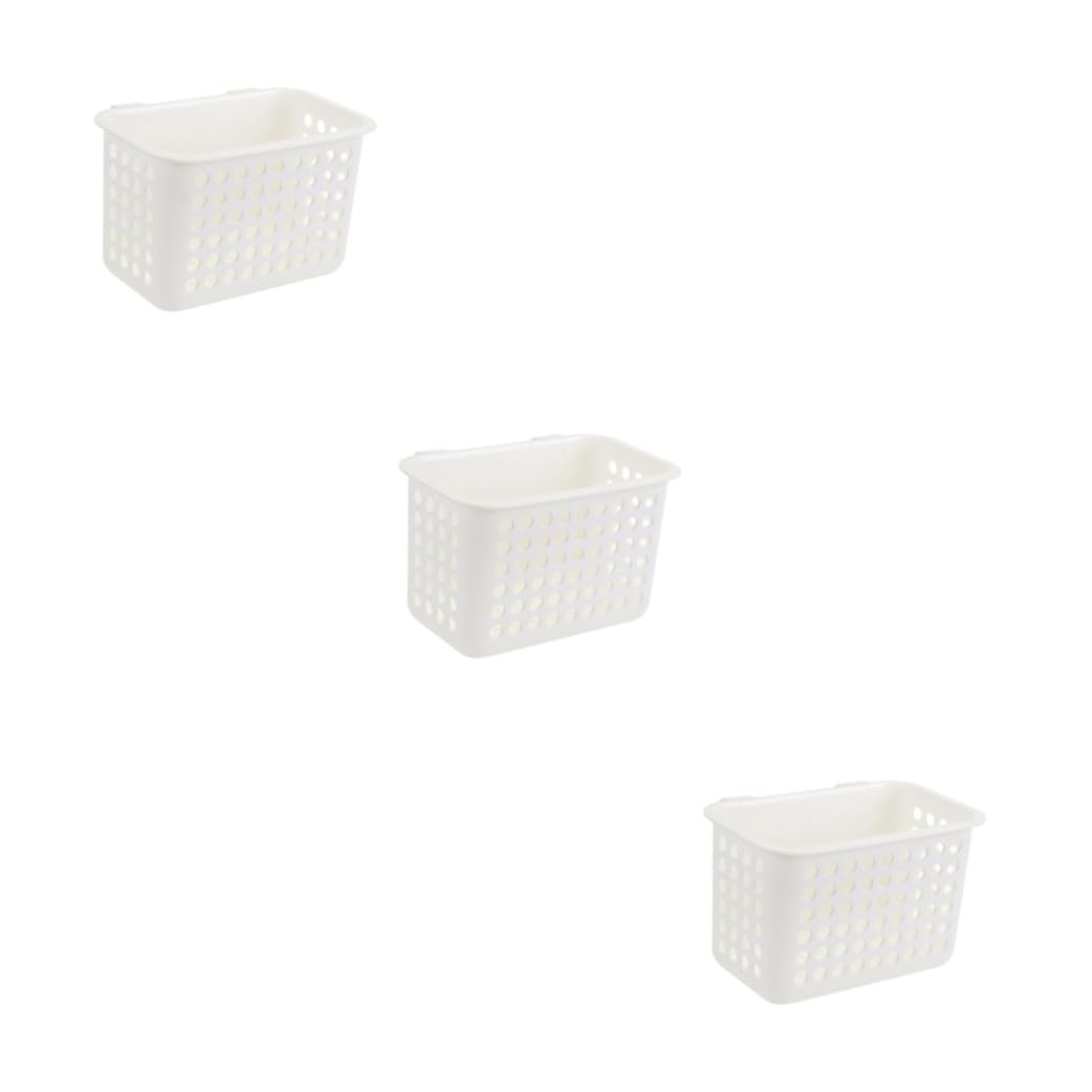 ABOOFAN 3piezas Cesta De Almacenamiento Multifuncional De Baño y Cocina Diseño Organizador Colgante Para Ropa y Utensilios Color