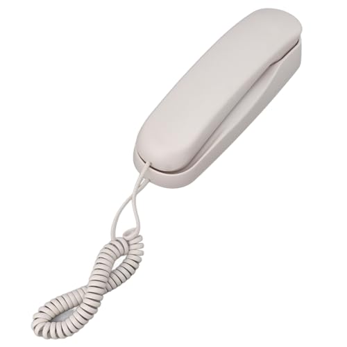 Teléfono fijo retro con cable para pared, diseño vintage miniatura 5