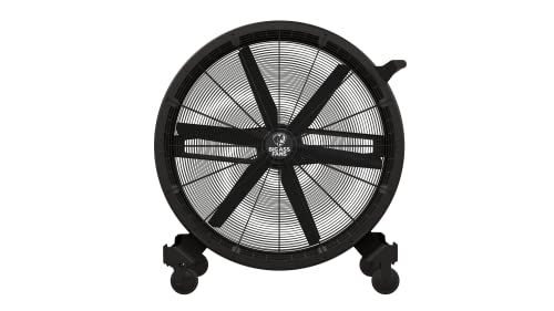 Image of Big Ass Fans - Sidekick Directional Barrel Fan - 4 Ft Diameter - 6 Blade Design with Variable Speed Control - Indoor & Covered Outdoor Ready - Quiet Performance - Midnight Black