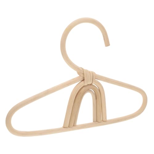 MUCKLILY Rattan Clothes Hanger Nursery Hangers for Clothes Smooth Surface Rustic Design for Closet Storage and Drying Natural Color Decor
