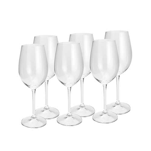 WOLFF - Jogo 6 Taças de Vinho Branco De Cristal Bohemia Veronica 350ml