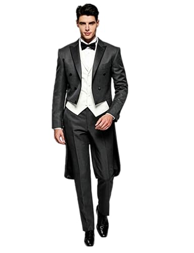 Hommes costume de boutons de smoking chic 3 pièces tailcoat pour Noël et banquets