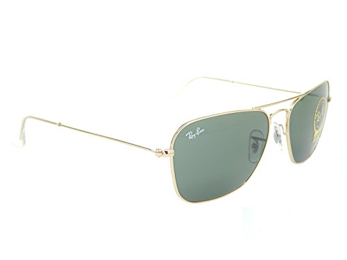 New Ray Ban Caravan RB3136 001 Gold/Green Classic G-15 58mm Sunglasses3