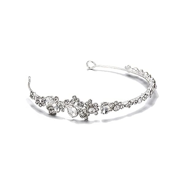 Crysdue Wedding Headpiece Austrian Crystal Bridal Headband Wedding Hair Accessories Jewelry Tiara for Women Brides…