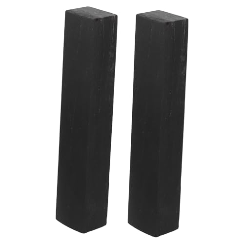 中国書道用ペーパーウェイト2個:15cmの滑らかな表面の無垢材 - 伝統的な水墨画と筆記具 - 芸術的なデスクアクセサリー