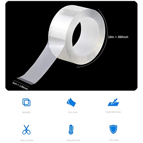 SUpoetry Lakbeschermingsfolie, Universele Transparante Randbescherming, Auto Instaplijsten Bekleding, Geschikt voor auto's, Fietsen, Motorfietsen, Skateboards, Kleurloos en Transparant(5CM x 10M) - Image 6
