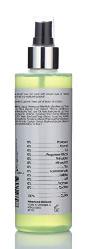 Advanced Clinicals 810400033078 Oil Control Purifying Facial Mist Toner. Hydrating, Non-Greasy Tea Tree Oil, Witch Hazel Toner W/Aloe Vera Face Mist Cleans Pores & Clears Acne All Skin Types thumb #3
