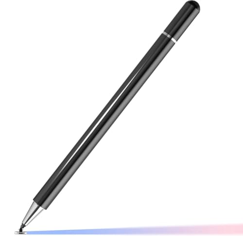 Image of Tablet Stylus Pen 2 in 1 for All Touch Screens Devices | Fine Point Tip | High Sensitivity & Precision Capacitive Pen with Compatible for iOS, Android, and Windows (Black)