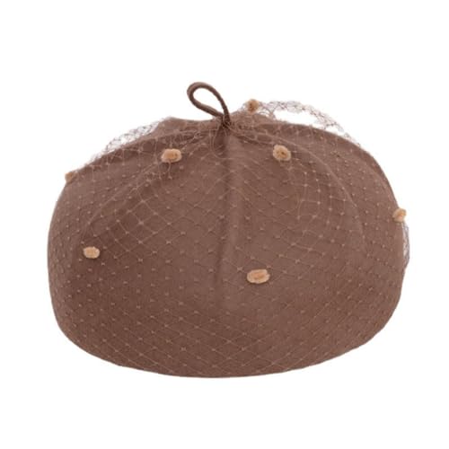 Béret d'automne et d'hiver en fil de maille uni couleur unie pour femme