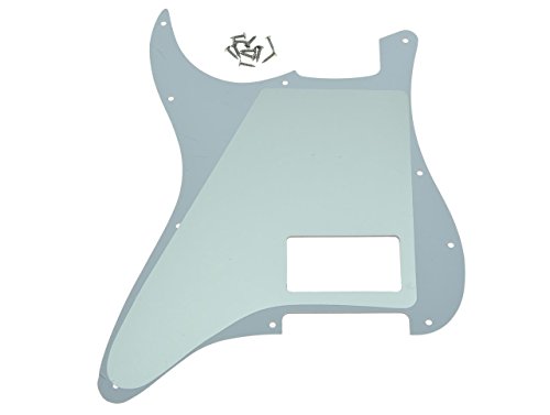 KAISH 11 Hole ST/Strat Style One Humbucker Guitar Pickguard Scratch Plate for Delonge Stratocaster/Strat Red Pearl - Image 4