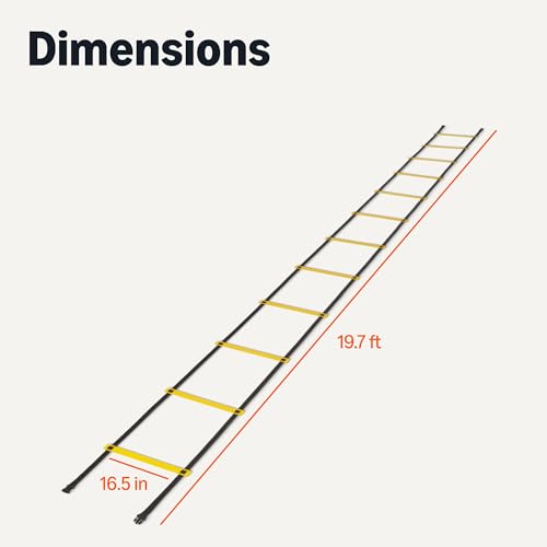Image of Amazon Basics 20-Foot Speed Agility Ladder with 12 Adjustable Rungs and Carrying Bag